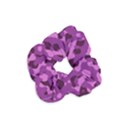 Dark Purple Camouflage Pattern Velvet Scrunchie View1