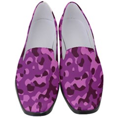 Dark Purple Camouflage Pattern Women s Classic Loafer Heels by SpinnyChairDesigns