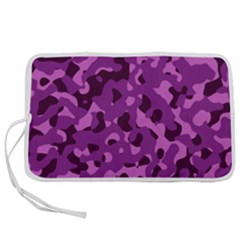 Dark Purple Camouflage Pattern Pen Storage Case (l) by SpinnyChairDesigns