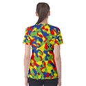 Colorful Rainbow Camouflage Pattern Women s Cotton Tee View2