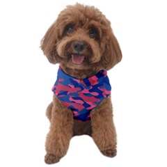 Blue And Pink Camouflage Pattern Dog Sweater by SpinnyChairDesigns