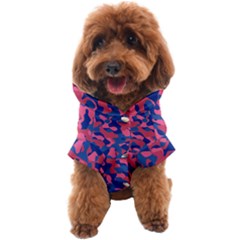 Blue And Pink Camouflage Pattern Dog Coat by SpinnyChairDesigns