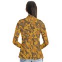 Brown and Orange Camouflage Drape Collar Cardigan View2