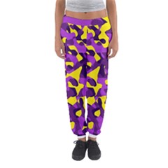 Purple And Yellow Camouflage Pattern Women s Jogger Sweatpants by SpinnyChairDesigns