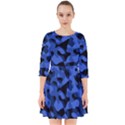 Black and Blue Camouflage Pattern Smock Dress View1