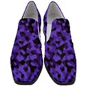 Purple Black Camouflage Pattern Women Slip On Heel Loafers View1