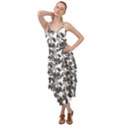 Grey and White Camouflage Pattern Layered Bottom Dress View1