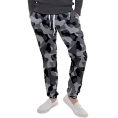 Grey And Black Camouflage Pattern Men s Jogger Sweatpants by SpinnyChairDesigns