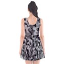 Grey and Black Camouflage Pattern Scoop Neck Skater Dress View2