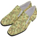 Light Green Brown Yellow Camouflage Pattern Women Slip On Heel Loafers View2