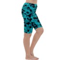 Black and Teal Camouflage Pattern Cropped Leggings  View3