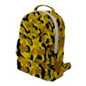 Black and Yellow Camouflage Pattern Flap Pocket Backpack (Large) View1