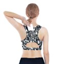 Black and White Camouflage Pattern Sports Bra With Pocket View2