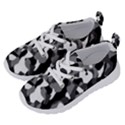 Black and White Camouflage Pattern Running Shoes View2