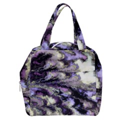 Purple Yellow Marble Boxy Hand Bag by ibelieveimages