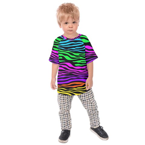 Colorful Zebra Kids  Raglan Tee by Angelandspot