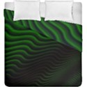 Black and Green Abstract Stripes Gradient Duvet Cover Double Side (King Size) View1
