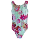  Cosmos Flowers Red Kids  Cut-Out Back One Piece Swimsuit View1