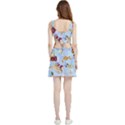 Cosmos Flowers Ligh Blue Velvet Cutout Dress View2