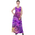 Infinity Painting Purple Empire Waist Velour Maxi Dress View1