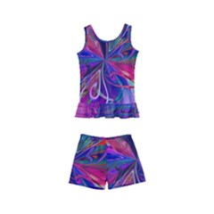 Rainbow Painting Pattern 2 Kids  Boyleg Swimsuit by DinkovaArt