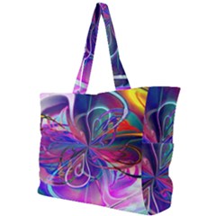 Rainbow Painting Pattern 2 Simple Shoulder Bag by DinkovaArt