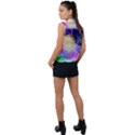 Rainbow Painting Patterns 3 Sleeveless Chiffon Button Shirt View2