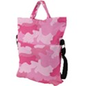 Camo Pink Fold Over Handle Tote Bag View2