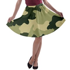 Camo Green A-line Skater Skirt by MooMoosMumma