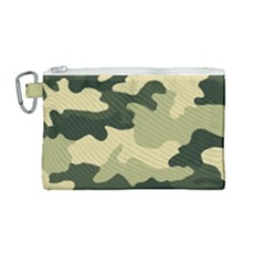 Camo Green Canvas Cosmetic Bag (medium) by MooMoosMumma