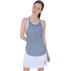 Grey Diamond Plate Metal Texture Racer Back Mesh Tank Top by SpinnyChairDesigns