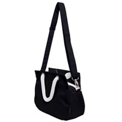 Rich Ebony Rope Handles Shoulder Strap Bag by Janetaudreywilson