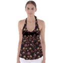 Zombie Eyes Pattern Babydoll Tankini Top View1