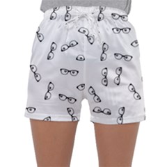 Geek Glasses With Eyes Sleepwear Shorts by SpinnyChairDesigns