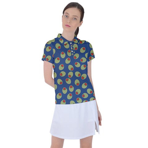 Green Olives With Pimentos Women s Polo Tee by SpinnyChairDesigns