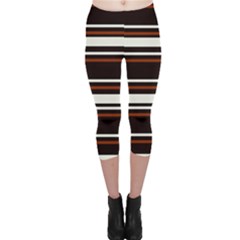 Classic Coffee Brown Capri Leggings  by tmsartbazaar