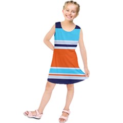 Tri Color Stripes Kids  Tunic Dress by tmsartbazaar