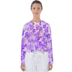 Purple Spring Flowers Women s Slouchy Sweat by DinkovaArt