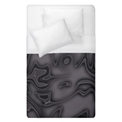 Dark Plum And Black Abstract Art Swirls Duvet Cover (single Size) by SpinnyChairDesigns