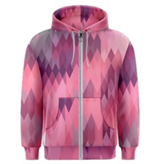 Pink Purple Diamond Pattern Men s Zipper Hoodie by SpinnyChairDesigns