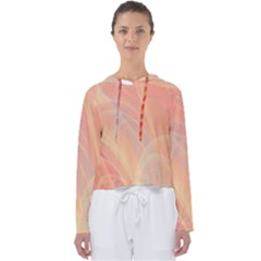 Coral Cream Abstract Art Pattern Women s Slouchy Sweat by SpinnyChairDesigns