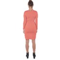 Appreciating Apricot Asymmetric Cut-Out Shift Dress View2