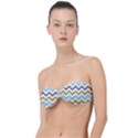 Chevron  Classic Bandeau Bikini Top  View1