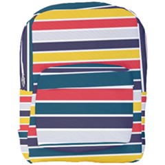 Horizontal Colored Stripes Full Print Backpack by tmsartbazaar