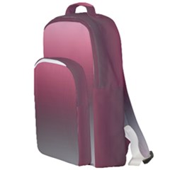 Blush Pink And Grey Gradient Ombre Color Double Compartment Backpack by SpinnyChairDesigns