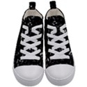 Black and White Music Notes Kids  Mid-Top Canvas Sneakers View1