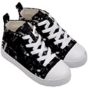 Black and White Music Notes Kids  Mid-Top Canvas Sneakers View3