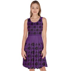 Triskelion Amethyst Ii Knee Length Skater Dress With Pockets by JoeiB