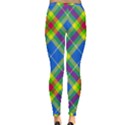 Clown Costume Plaid Striped Inside Out Leggings View2