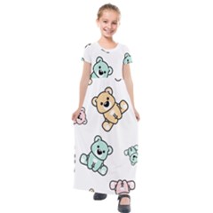 Bears Kids  Short Sleeve Maxi Dress by Sobalvarro